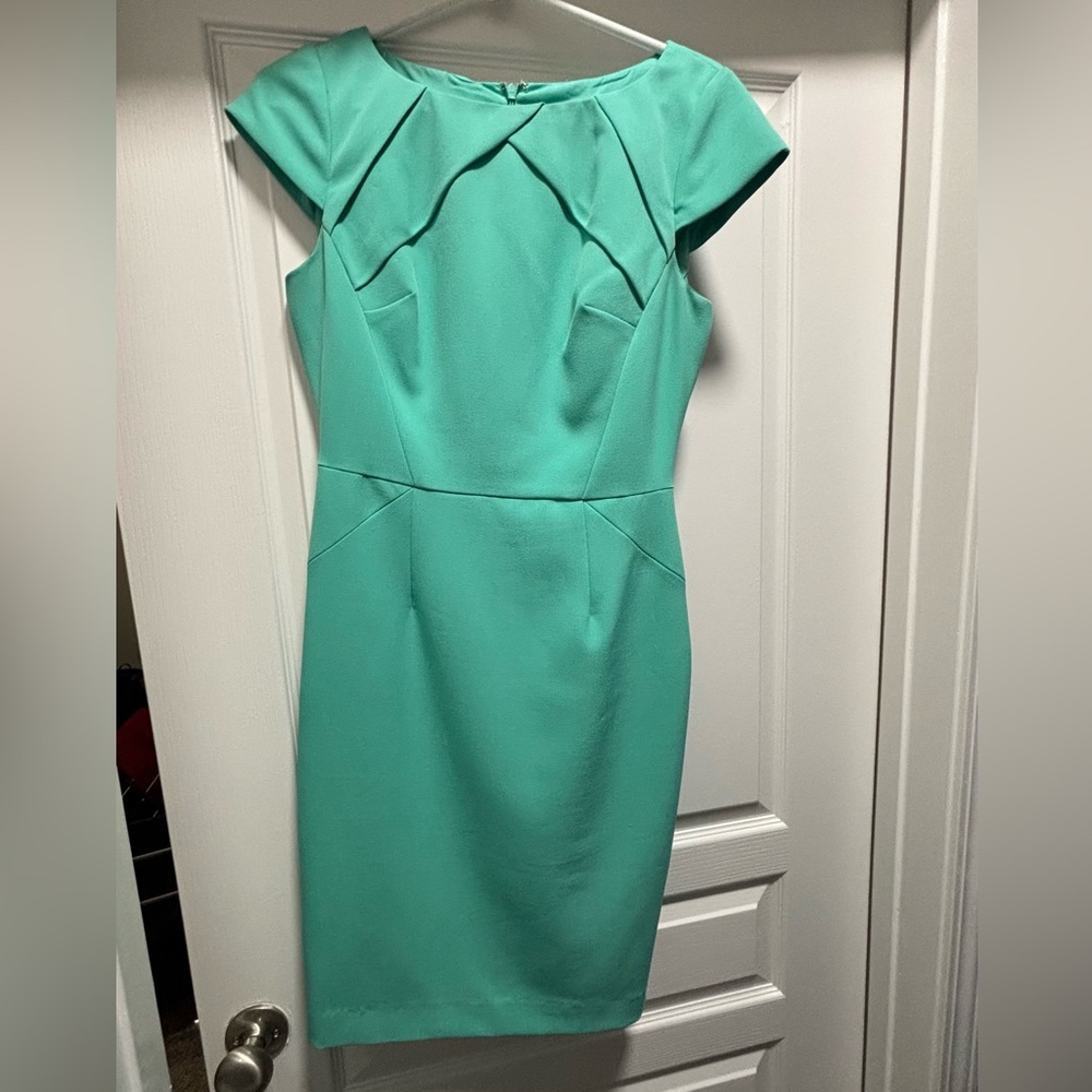 Adrianna Papell Teal Midi Dress
